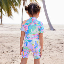 Load image into Gallery viewer, Multi Bright Unicorn Sunsafe Swimsuit (3mths-4yrs)