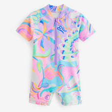 Load image into Gallery viewer, Multi Bright Unicorn Sunsafe Swimsuit (3mths-4yrs)