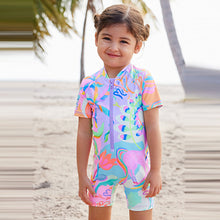Load image into Gallery viewer, Multi Bright Unicorn Sunsafe Swimsuit (3mths-4yrs)