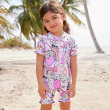 Load image into Gallery viewer, Pink Character Sunsafe Swim Suit (3mths-5yrs)