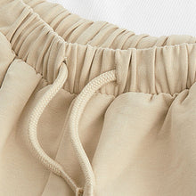 Load image into Gallery viewer, Neutral/White Rib Vest and Sweat Short Set