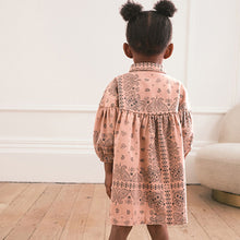 Load image into Gallery viewer, Pink Paisley Cotton Shirt Dress (3mths-5-6yrs)