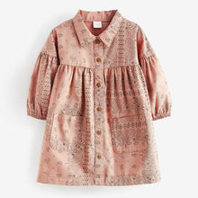 Load image into Gallery viewer, Pink Paisley Cotton Shirt Dress (3mths-5-6yrs)