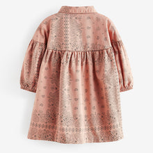 Load image into Gallery viewer, Pink Paisley Cotton Shirt Dress (3mths-5-6yrs)
