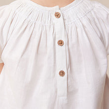Load image into Gallery viewer, White 100% Cotton Angel Sleeve Blouse