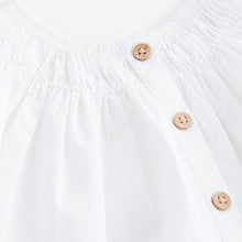 Load image into Gallery viewer, White 100% Cotton Angel Sleeve Blouse