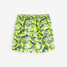 Load image into Gallery viewer, Yellow Shark Printed Swim Shorts