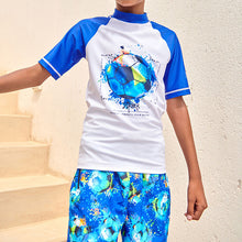 Load image into Gallery viewer, Cobalt Football Short Sleeve Sunsafe Rash Vest