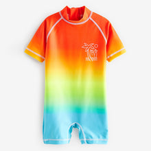 Load image into Gallery viewer, Rainbow Dip Dye Sunsafe All-In-One Swimsuit (3mths-5yrs)