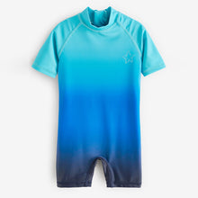 Load image into Gallery viewer, Blue Ombre Sunsafe All-In-One Swimsuit (3mths-5yrs)