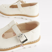 Load image into Gallery viewer, White Standard Fit (F) T-Bar Shoes