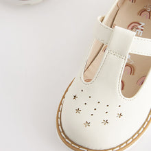 Load image into Gallery viewer, White Standard Fit (F) T-Bar Shoes