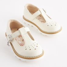 Load image into Gallery viewer, White Standard Fit (F) T-Bar Shoes