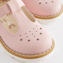 Load image into Gallery viewer, Pink Standard Fit (F) T-Bar Adjustable Buckle Shoes