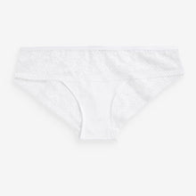 Load image into Gallery viewer, White Brazilian Microfibre And Lace Knickers