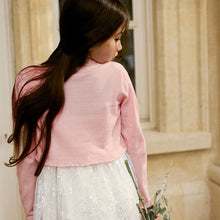 Load image into Gallery viewer, Pink Sequin Flower Shrug Cardigan (3mths-11yrs)