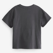 Load image into Gallery viewer, Charcoal Grey Sequin Star T-Shirt (3-12yrs)