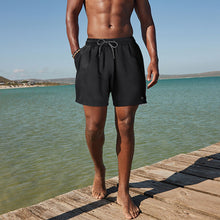 Load image into Gallery viewer, Black Palm Logo Essential Swim Shorts