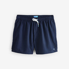 Load image into Gallery viewer, Navy Blue Palm Logo Essential Swim Shorts