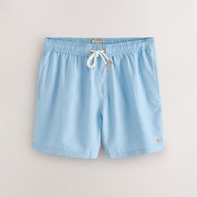 Load image into Gallery viewer, Light Blue Palm Logo Essential Swim Shorts