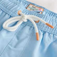 Load image into Gallery viewer, Light Blue Palm Logo Essential Swim Shorts