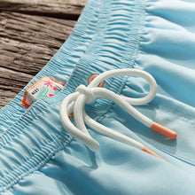 Load image into Gallery viewer, Light Blue Palm Logo Essential Swim Shorts