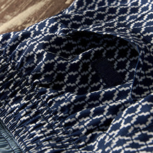 Load image into Gallery viewer, Navy Geo Regular Fit Printed Swim Shorts