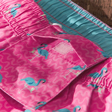 Load image into Gallery viewer, Bright Pink Mini Flamingo Printed Swim Shorts