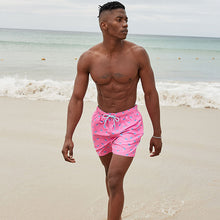 Load image into Gallery viewer, Bright Pink Mini Flamingo Printed Swim Shorts