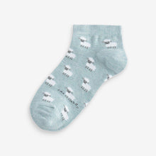 Load image into Gallery viewer, Pastel Spring Animal Print Trainers Socks 5 Pack