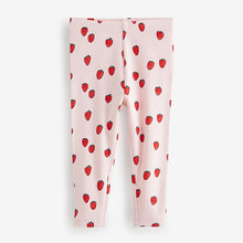 Load image into Gallery viewer, Pink Strawberry Rib Leggings