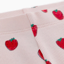 Load image into Gallery viewer, Pink Strawberry Rib Leggings