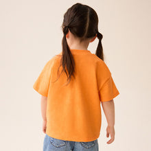 Load image into Gallery viewer, Orange Cloud Character Short Sleeve T-Shirt