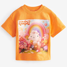 Load image into Gallery viewer, Orange Cloud Character Short Sleeve T-Shirt