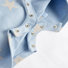 Load image into Gallery viewer, Blue Star Baby Jersey Dungarees and Bodysuit Set