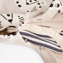 Load image into Gallery viewer, Neutral Dino Baby Woven Dungarees and Bodysuit Set
