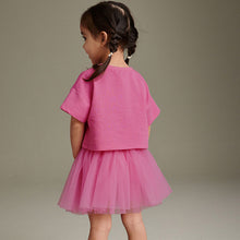Load image into Gallery viewer, Bright Pink T-Shirt and Skirt Set