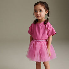 Load image into Gallery viewer, Bright Pink T-Shirt and Skirt Set