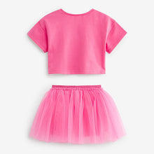 Load image into Gallery viewer, Bright Pink T-Shirt and Skirt Set