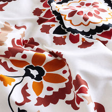 Load image into Gallery viewer, Red Paisley Bandeau Midi Dress