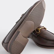 Load image into Gallery viewer, Brown Loafers With Snaffle Trim