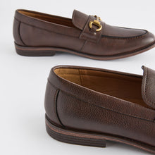 Load image into Gallery viewer, Brown Loafers With Snaffle Trim