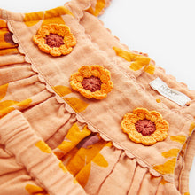 Load image into Gallery viewer, Orange Sunflower Co-Ord 100% Cotton Top and Shorts