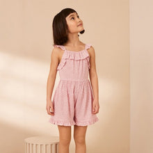 Load image into Gallery viewer, Pink Ditsy Frill Playsuit (3-12yrs)