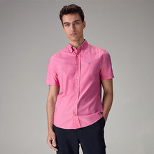 Load image into Gallery viewer, Pink Oxford 100% Cotton Short Sleeve Shirt
