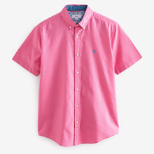 Load image into Gallery viewer, Pink Oxford 100% Cotton Short Sleeve Shirt