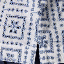 Load image into Gallery viewer, Blue Broderie Short Sleeve Shirt