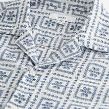 Load image into Gallery viewer, Blue Broderie Short Sleeve Shirt