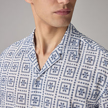 Load image into Gallery viewer, Blue Broderie Short Sleeve Shirt