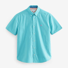 Load image into Gallery viewer, Blue Oxford 100% Cotton Short Sleeve Shirt